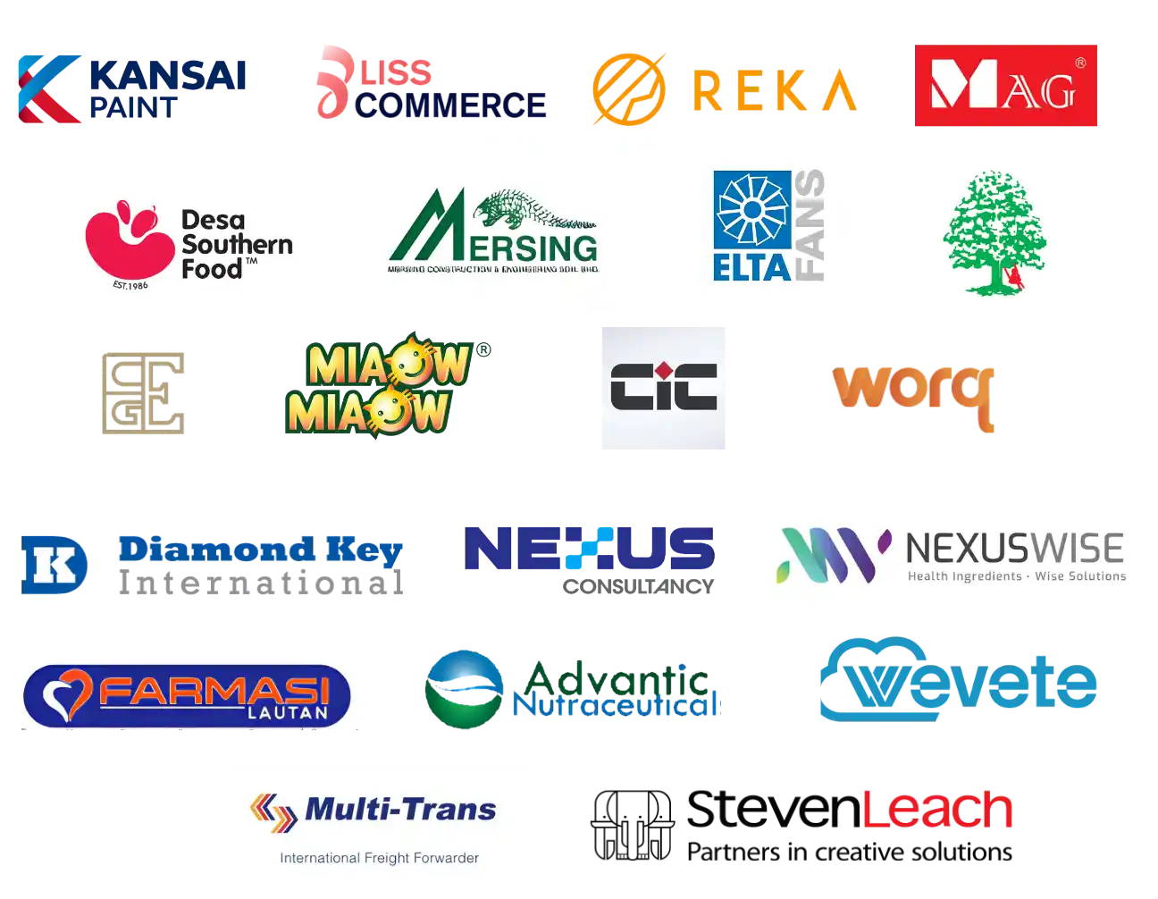Kansai Paint, Bliss Commerce, Reka, Miaow Miaow, Nexus, CIC and more